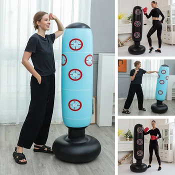 Inflatable Boxing Column Thickened PVC 1.6m Boxing Column Fighting Boxing Column Inflatable Toy Fitness 1