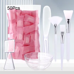 7 - Piece Face Mask Mixing Bowl Kit with Brushes and Spatula (Transparent Set)