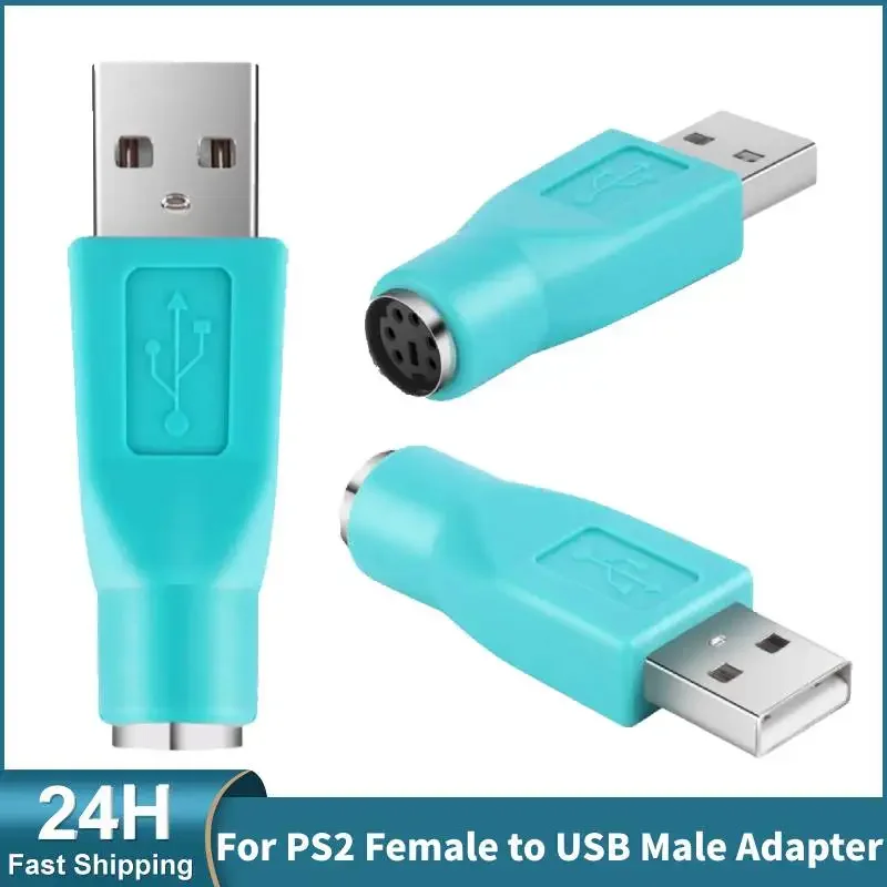 PS/2 Female to USB Male Adapter Converter Connector For Keyboard Mouse