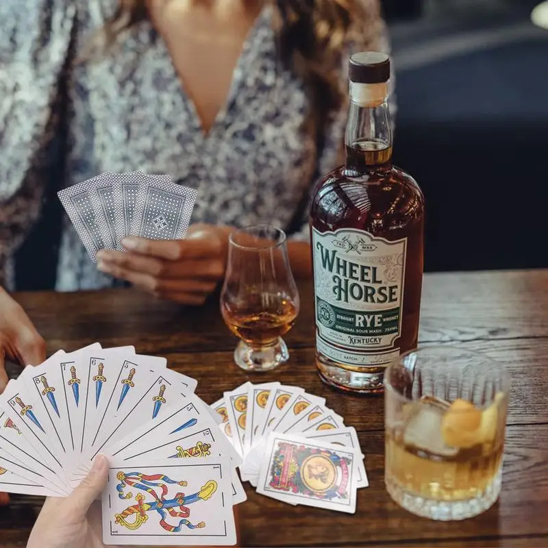 Fun Spanish Poker Game Card Spanish Playing Cards Waterproof 50 Cards Deck Family Party Board Game Magic Card Party Play