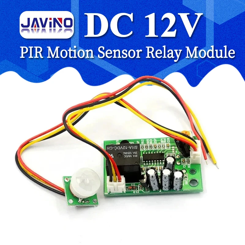 تيار مستمر 12 فولت PIR محس حركة وحدة التتابع الأشعة تحت الحمراء جسم الإنسان التعريفي الاستشعار وحدة تحكم حرارية التبديل الموقت تأخير