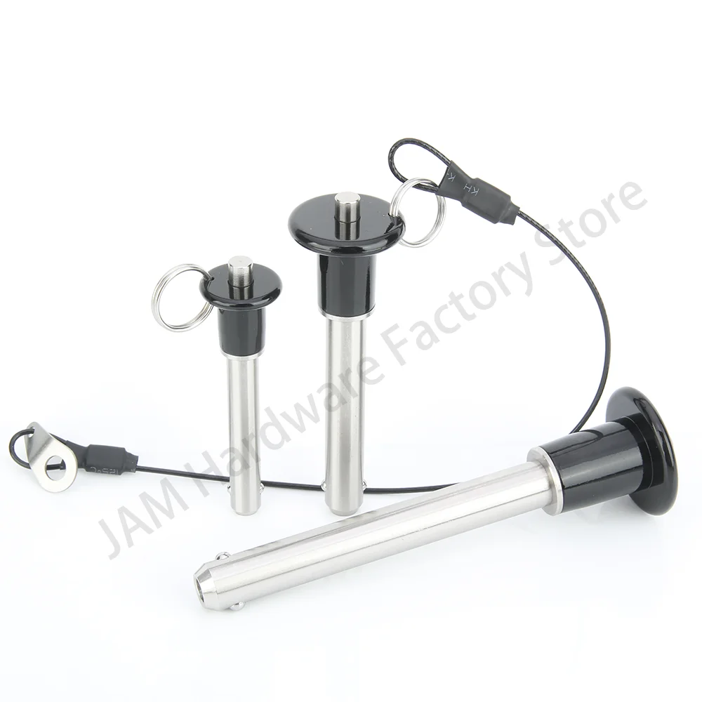 Locating Pins SUS304 Stainless Steel Quick Release Ball Lock Pin Rope