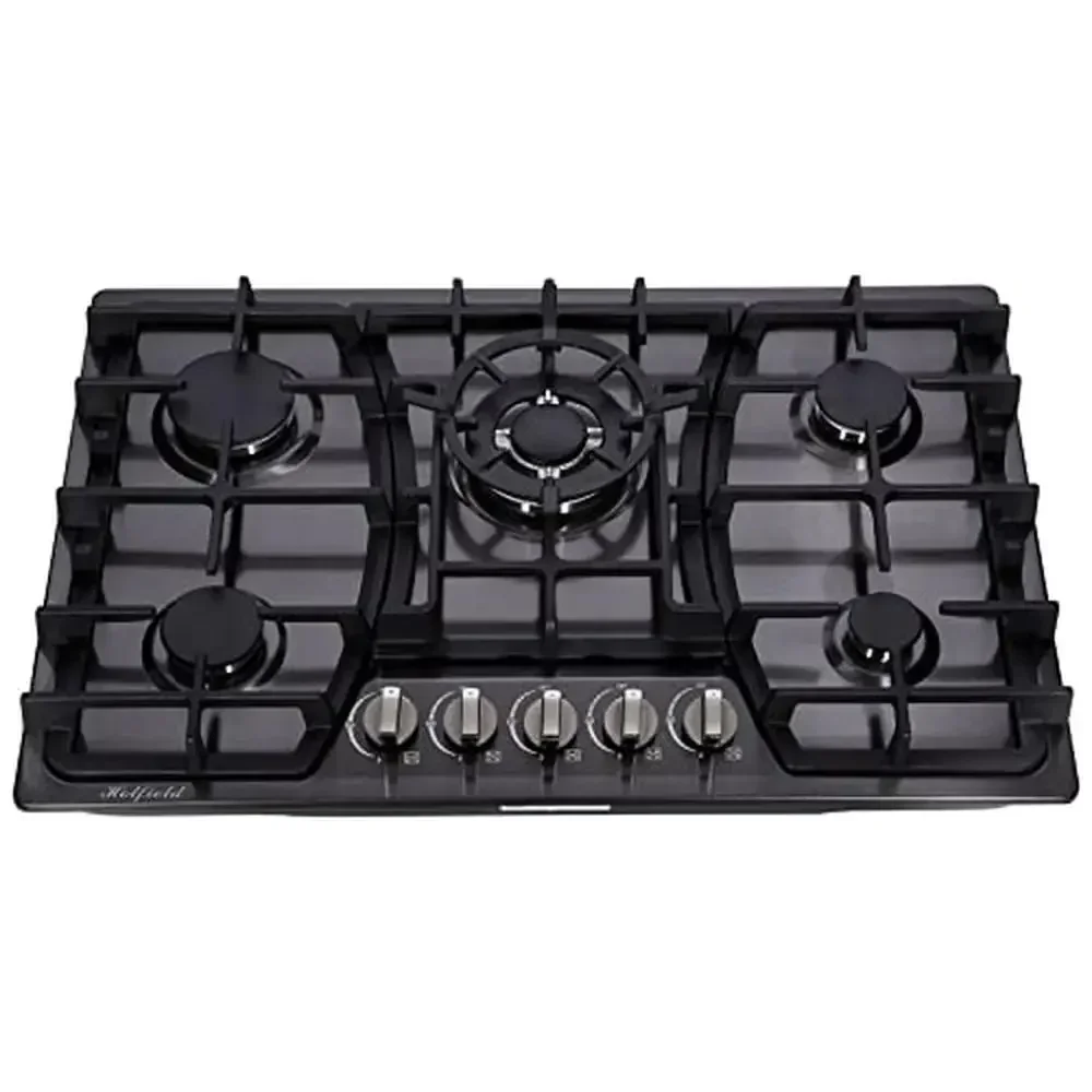 Gas Cooktop Stainless Steel 5 Burners Stovetop NG/LPG Dual Fuel Easy Clean HF57013B 2