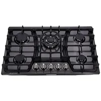 Gas Cooktop Stainless Steel 5 Burners Stovetop NG/LPG Dual Fuel Easy Clean HF57013B 2