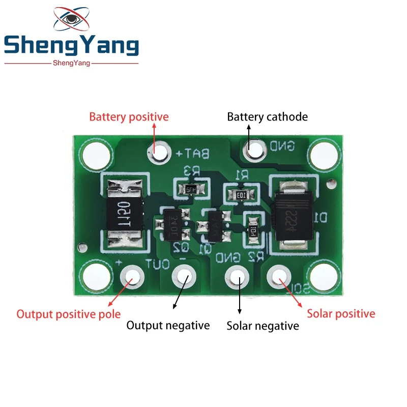 Regolatore solare 3.2V 3.7V 6V 12V 1A Controllo della luce Lampada da prato solare Lampada da paesaggio Interruttore Modulo controller caricabatteria - immagine 2