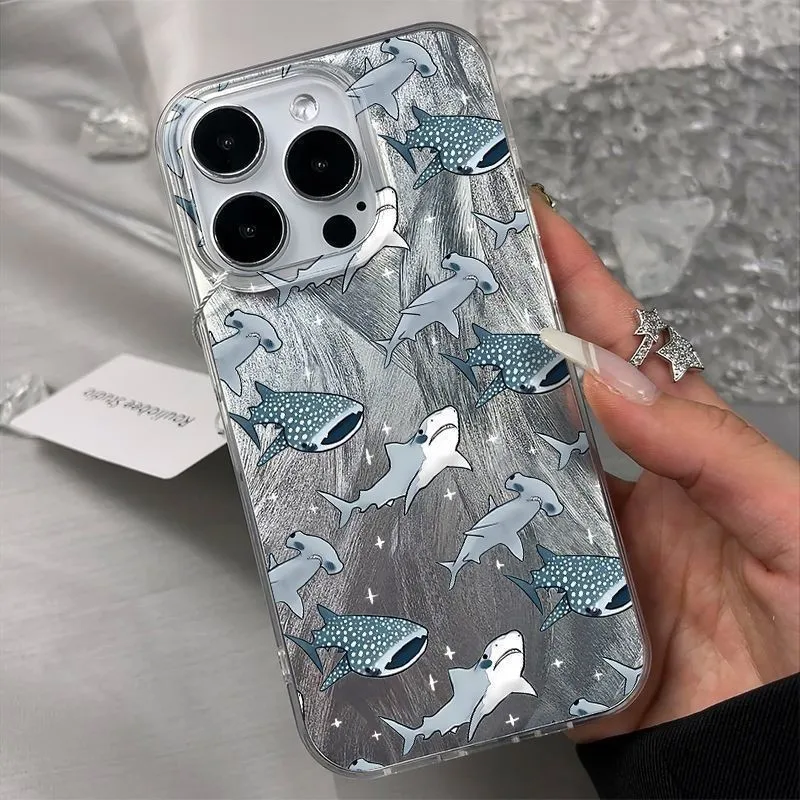 Bohemian Blue Evil Eye Phone Case with Unique Abstract Design and Artistic Print