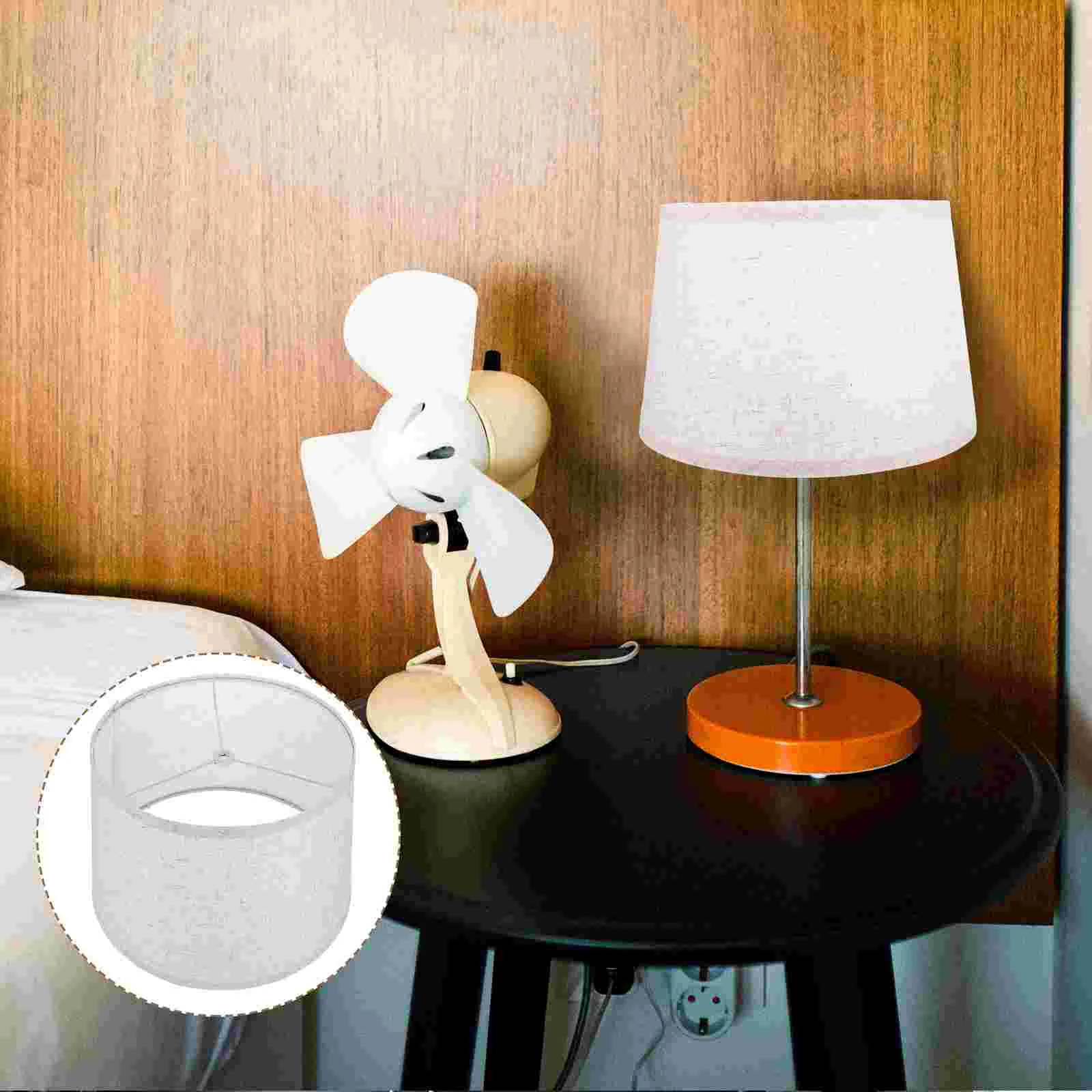 

Fabric Drum Lampshades Hand Crafted Lampshade E14 Socket Farmhosue Lamp Cover Decorative Light Cover Table Floor Lamp