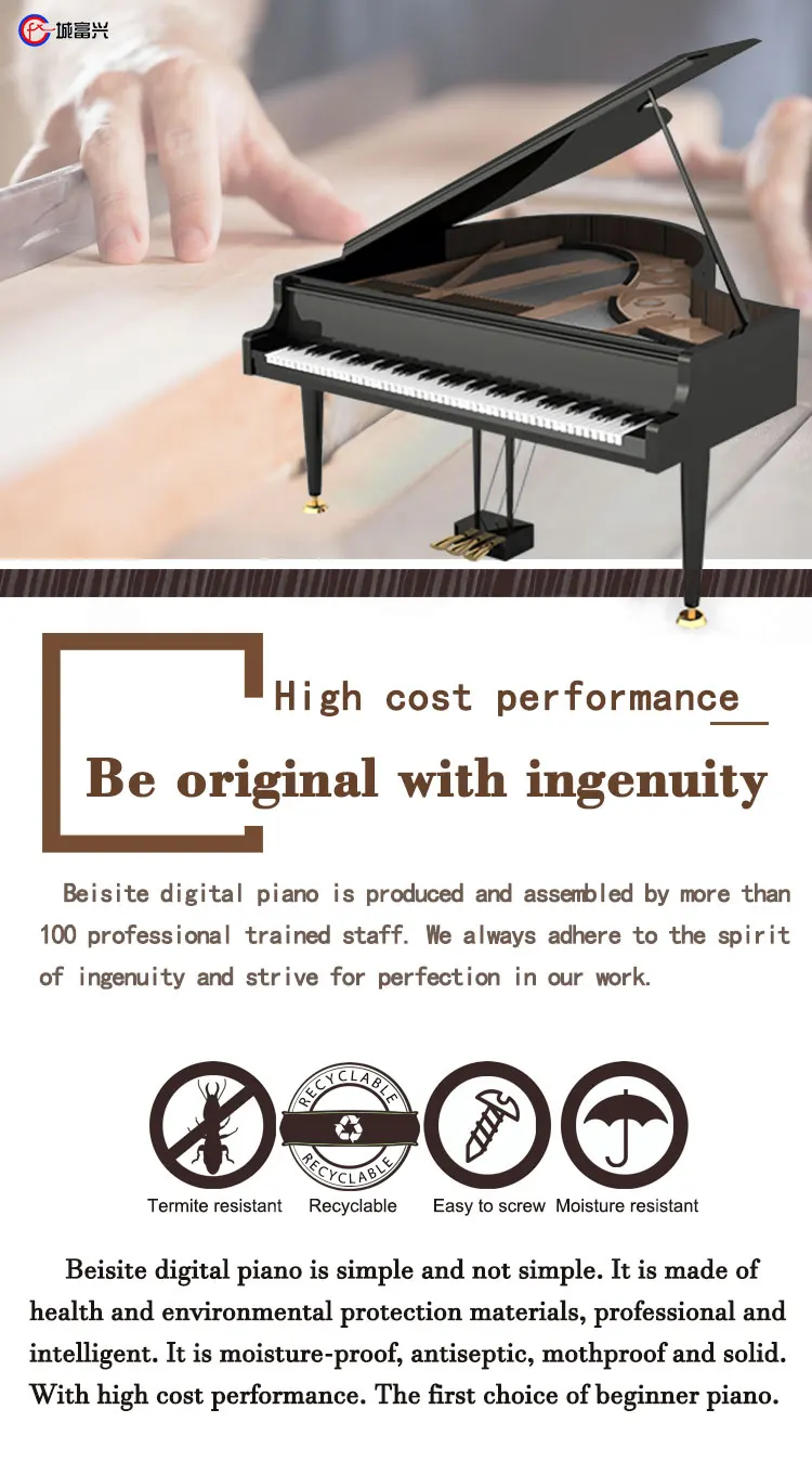 Beisite Standard Touching Grand China Digital Piano Keyboard