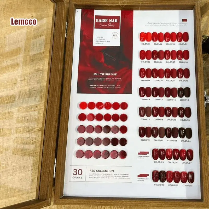 Lencco 30pcs Christmas Gel Nail Polish Set Nail Art Sparkle Gold Red Gel Polish Varnish Semi Permanent UV Gel New Year Nail 15ml 6