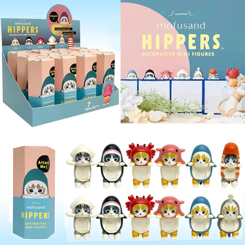 Mofusand Hippers Blind Box Mini Figures - Shark & Cat Action
