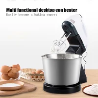 1PC-Electric egg beater, household electric handheld mixer, automatic desktop egg beater with bucket and noodle machine 1