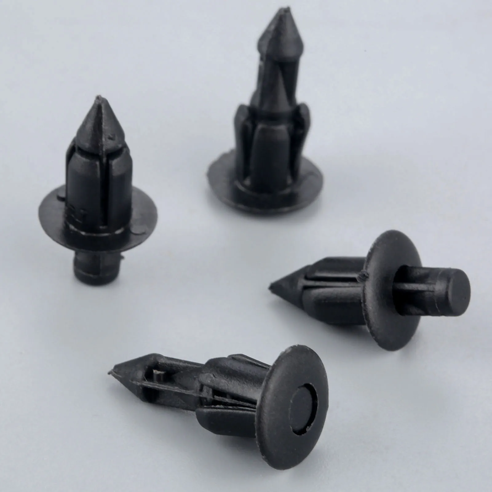 50 Pcs Plastic Rivets Car Push Clips 6mm x 12mm Universal Auto Fairing Trim Panel Fastener