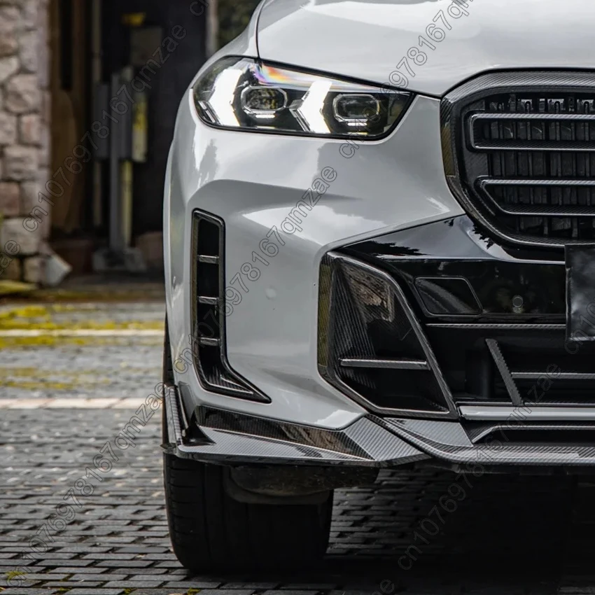 BMW X5 G05 LCI M 스포츠 2023-2024용 M60 스타일 프론트 범퍼 사이드 에어벤트 트림 그릴, 안개등 프레임 스플리터, 안개등 커버