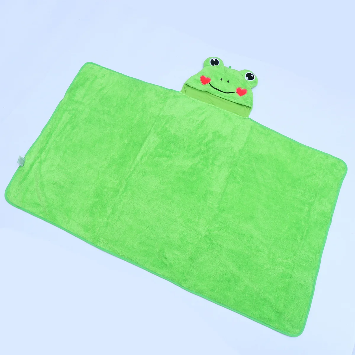 Baby Bath Towels Children's Coral Fleece Frog Cartoon Bathrobe for Kids Green Toddler
