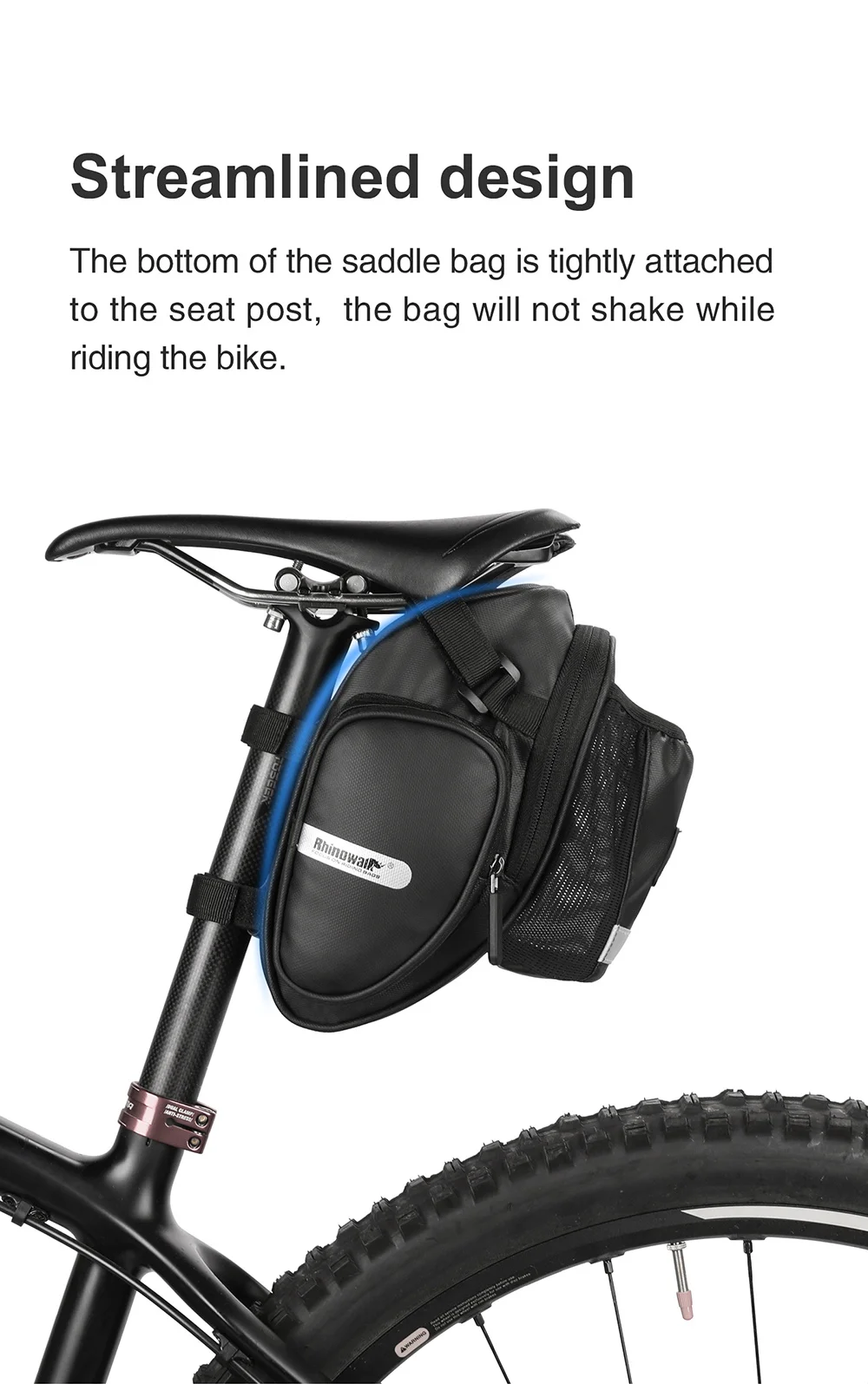 Rhinowalk Bicycle Bag Waterproof Bike Saddle Bag Large Capacity for MTB Bike Rear Seatpost Water Bottle Repair Tools Holder Bag (4)