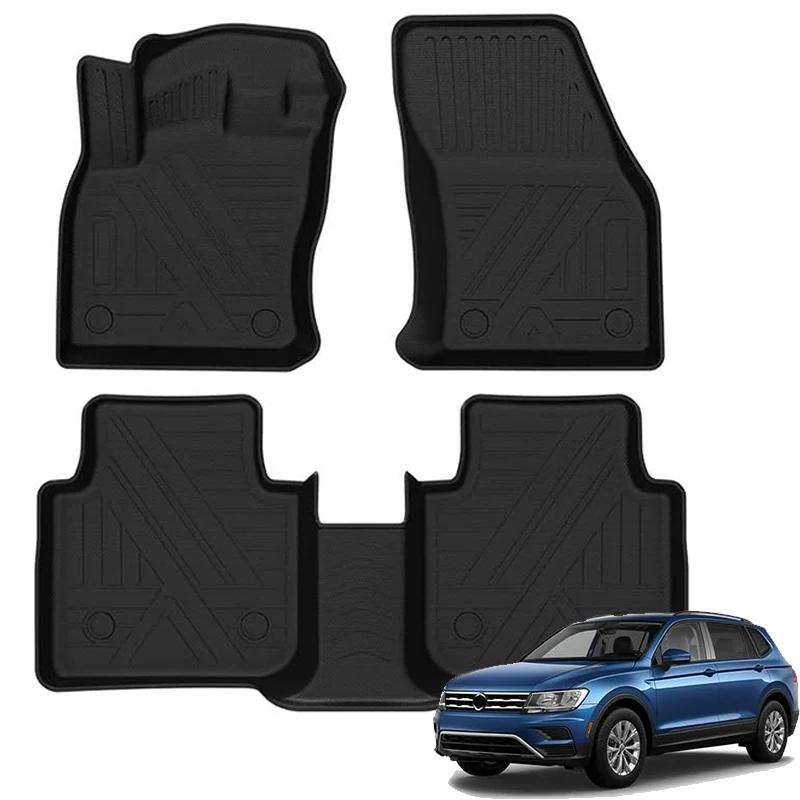 Car Floor Mats For Volkswagen VW Tiguan MK2 20182023 All Weather Floor