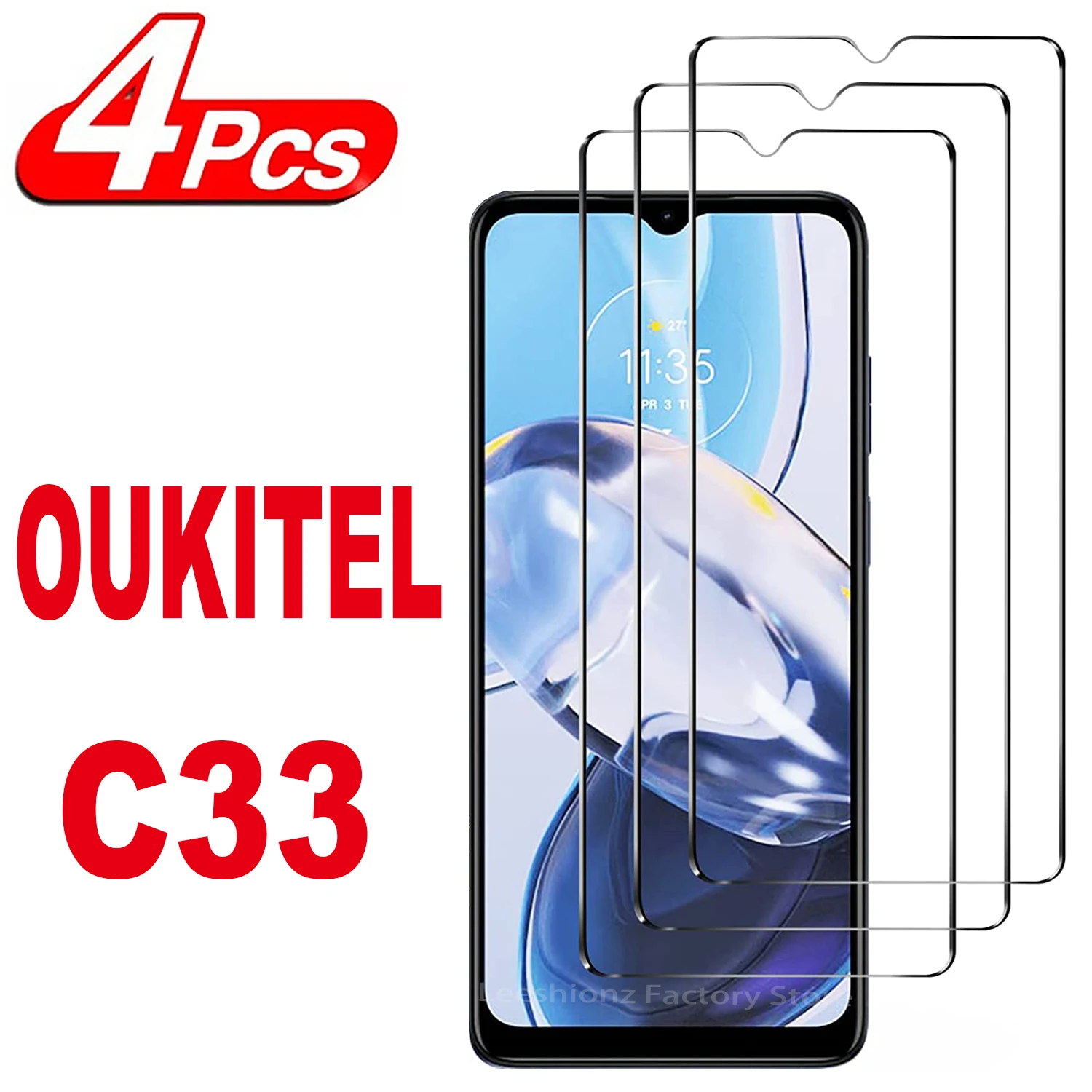 

2/4Pcs Screen Protector Glass For OUKITEL C33 Tempered Glass Film