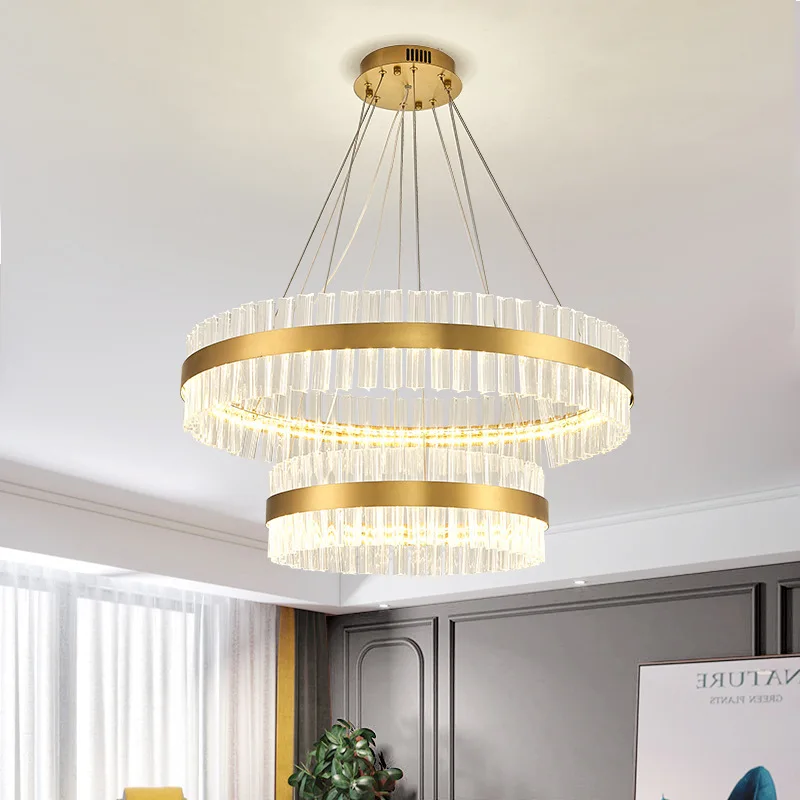 

Modern Crystal Chandelier For Living Room Gold LED Lustres De Cristal Home Decoration Hanging Lighting Fixtures