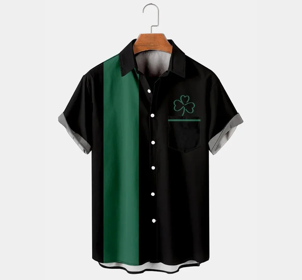 

Simple Clover Print Men's Large Shirt shirt R11