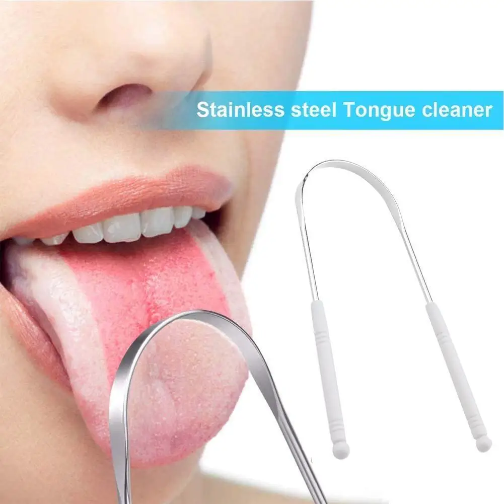 

Stainless Steel Tongue Scraper Oral Tongue Cleaner Brush Tongue Toothbrush Oral Hygiene High Quality Tounge Scraper