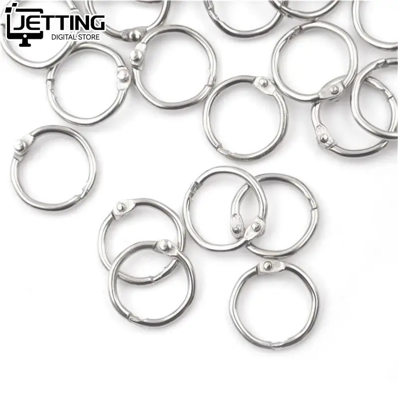 Staple Book Binder 20mm Outer Diameter Loose Leaf Ring Keychain Circlip Ring 50Pcs/lot metal ring binder metal binder ring book binding supplies loose leaf binder clips