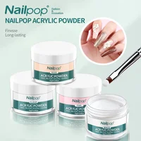 NAILPOP Professional Acrylic Nail Powder Clear/Nudes/Pink Ultra Fine for Acrylic Nail Art 3D Tips Carving French Nails Extension 1