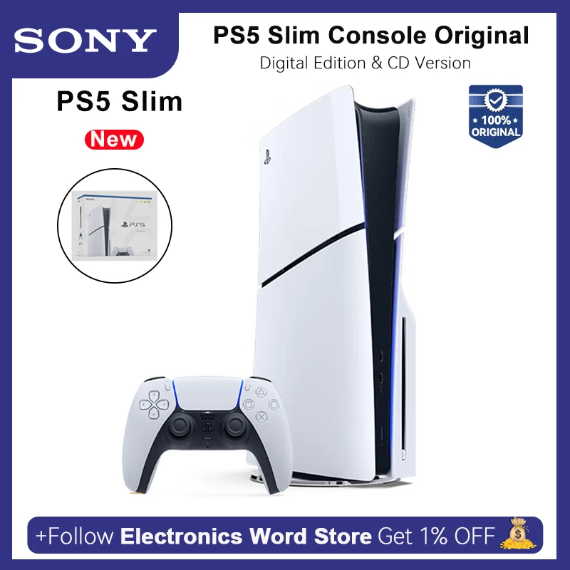 Sony-consola PS5 Slim, Origianl-100 % Original, PlayStation 5, Ultra alta  velocidad - AliExpress