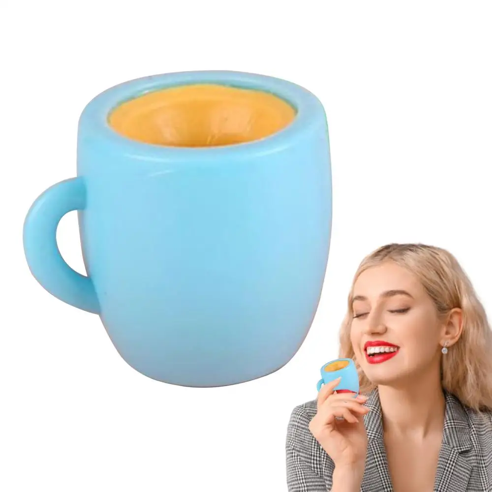 Squeeze Toy Cartoon Cat Squeeze Cup Toy Cute Animal Squeezing Fidget Gadgets Decompressing Stress Reliever for Kids Adults