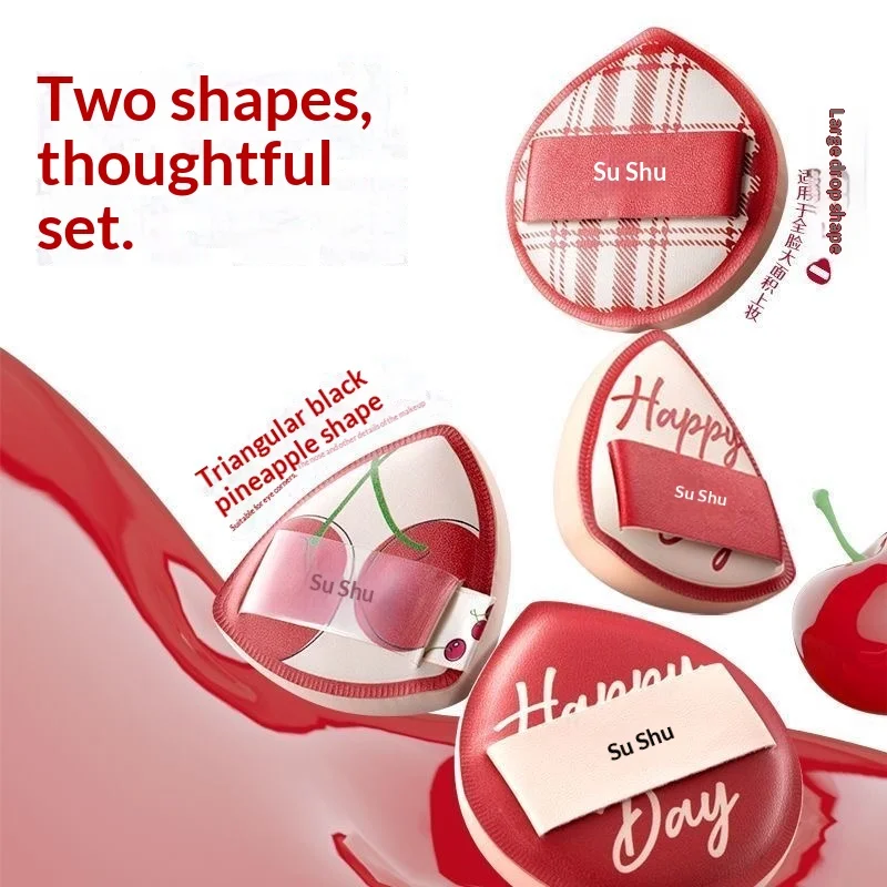 LISHU 4Pcs 울트라 소프 파우더 퍼프, 습식 및 건식 이중 용도 메이크업 스펀지 세트, 쿠션 파운데이션용 비파우더 흡수형