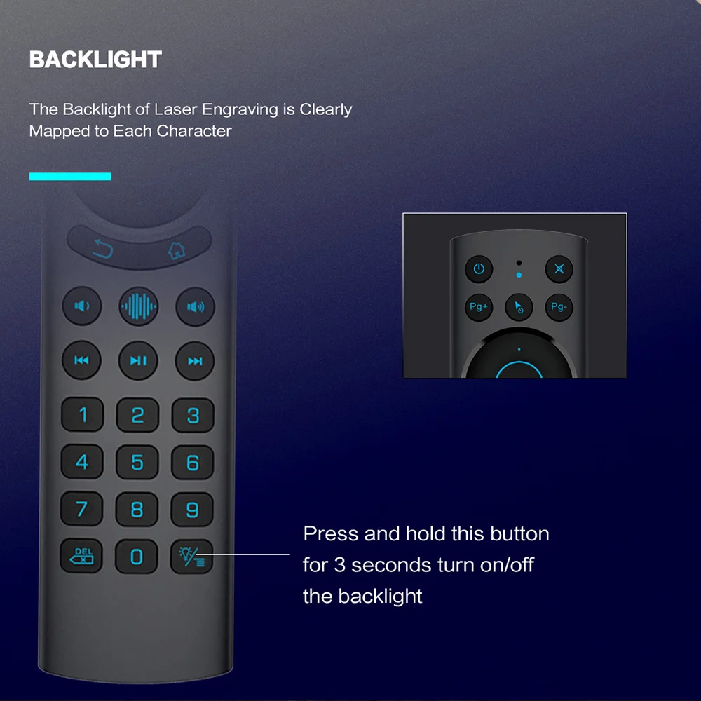 Enhanced Voice Remote Control with Air Mouse & Gyroscope