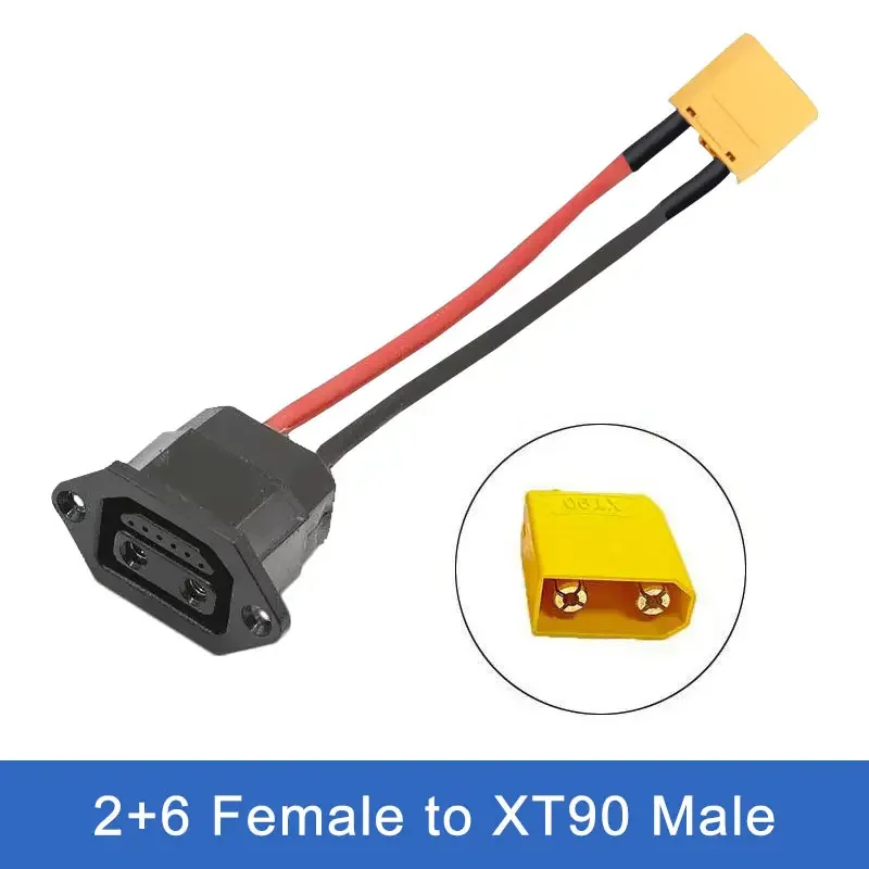 XT60TX90 на 2 + 42 + 6 проводной разъем, штекер, гнездо для зарядки литиевой батареи электромобиля, 4 квадрата, новая линия электропитания (art.: 3920c3e8cc0ca) - 3920c3e8cc0ca
