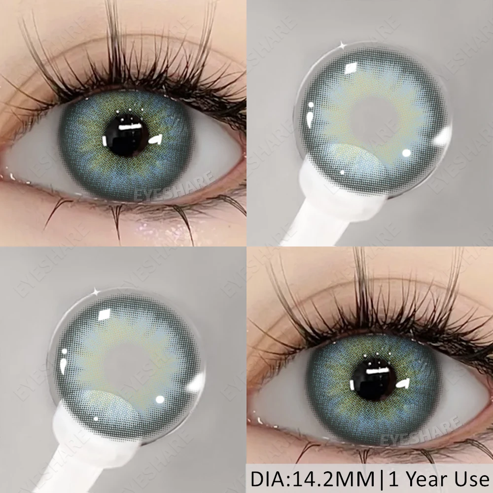 Vibrant Blue Yearly Contact Lenses – Natural Look