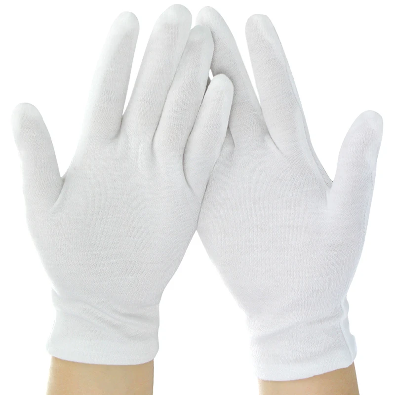 1 Pair Full Finger Men Women Etiquette Cotton Gloves Waiters/Drivers/Jewelry/Workers Mittens Sweat Absorption Gloves for full finger gloves,cotton gloves,etiquette gloves,jewelry gloves,male gloves