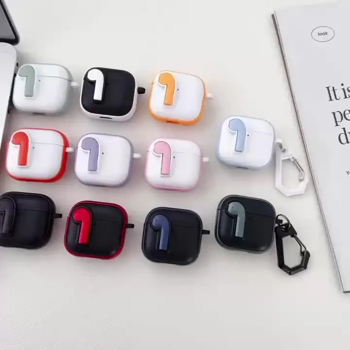 Противоударный чехол с пряжкой для наушников Airpods 4 ANC 3 Pro 2 1