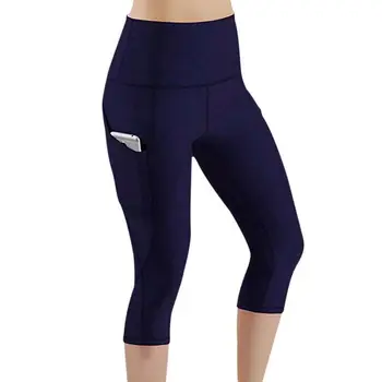 High Waist Seamless Leggings Sport Women Crop Yoga Pants Elastic Capris Gym Workout Leggings Girls Fitness Running Tights 2