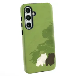 Cartoon Cat Phone Case with 2 - in - 1 Film Shell Cover - Galaxy S20 FE (KaTong002)