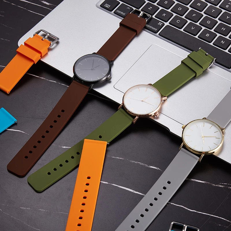 Premium Waterproof Silicone Watch Strap – Soft Rubber Wrist Bracelet Belt