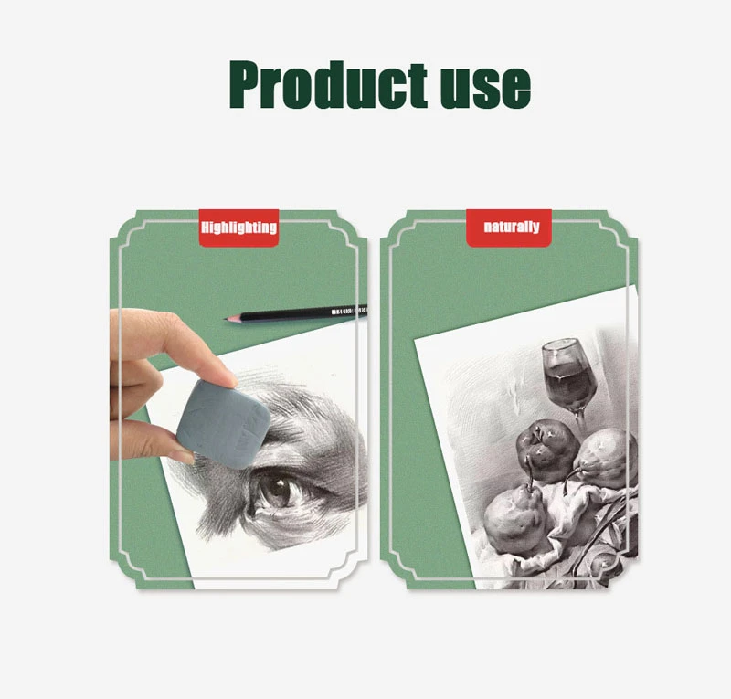1/3/5 stücke Plastilin Radiergummi Für Skizzieren und Zeichnen Kunst Highlight Student SoftEraser Malerei Design Skizze Plastilin Schreibwaren – Detail 5