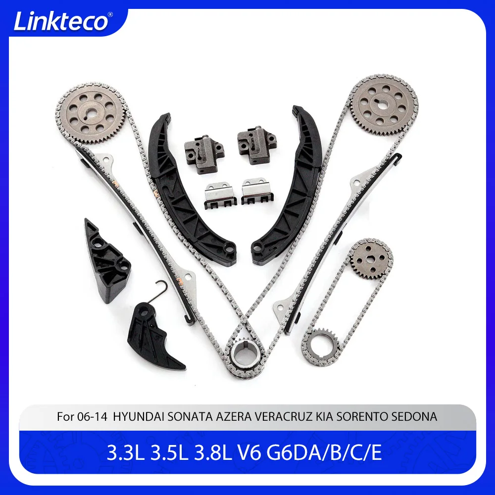 

Engine part Timing chain kit Fit 3.3 3.5 3.8 L V6 GAS G6DA G6DB For 06-14 3.3L 3.5L 3.8L HYUNDAI SONATA AZERA KIA SORENTO AMANTI