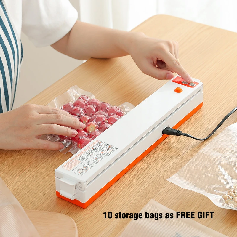 110V / 220V Household Food Vacuum Sealer vacuum Packaging Machine 10 pcs bags FREE GIFT Food Sealer machine Vacuum Packers