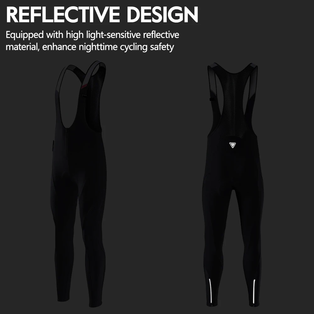 Cuissard Long D'Hiver Homme – Polaire Thermique Avec Rembourrage Vélo – Taille Normale (Neuf, Sans Boîte)
