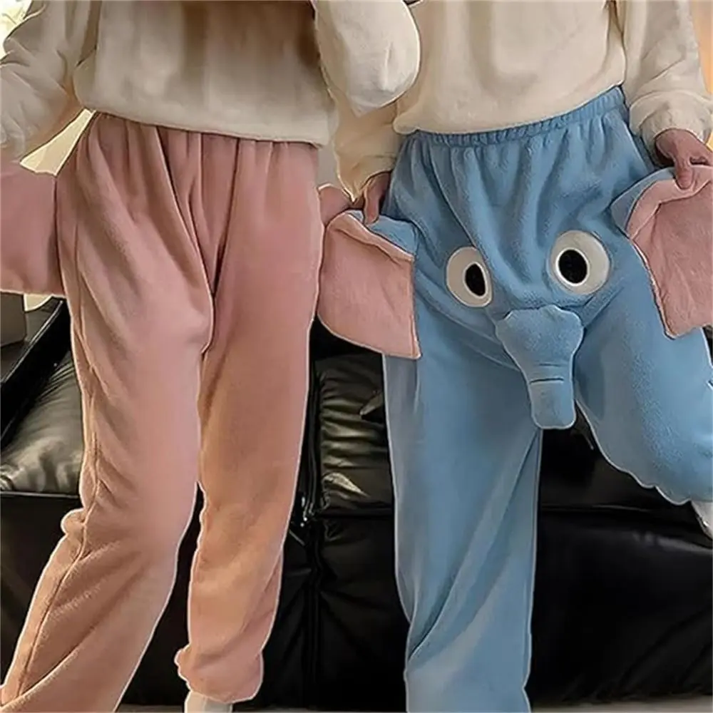 Cute Elephant Trunk Pajamas Dacron Leisure Home Sleeping Trousers Funny Couple Pajama Pants Autumn