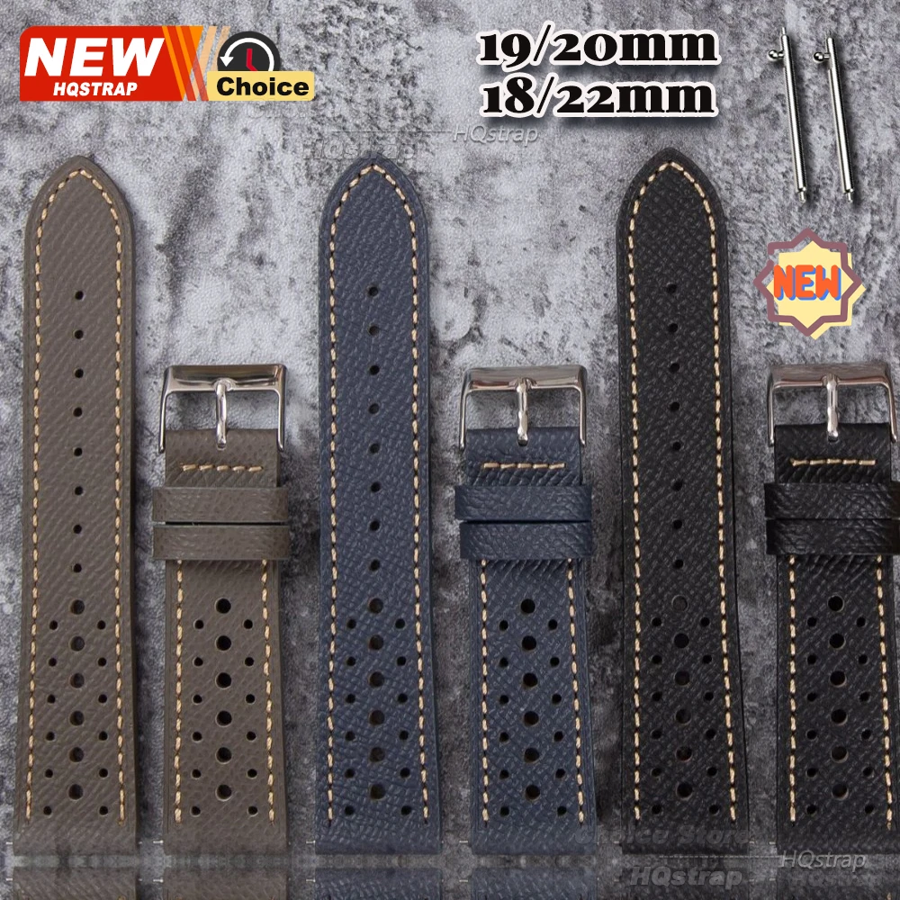 Vintage Leather Perforated Breathable Smartwatch Strap Wristband