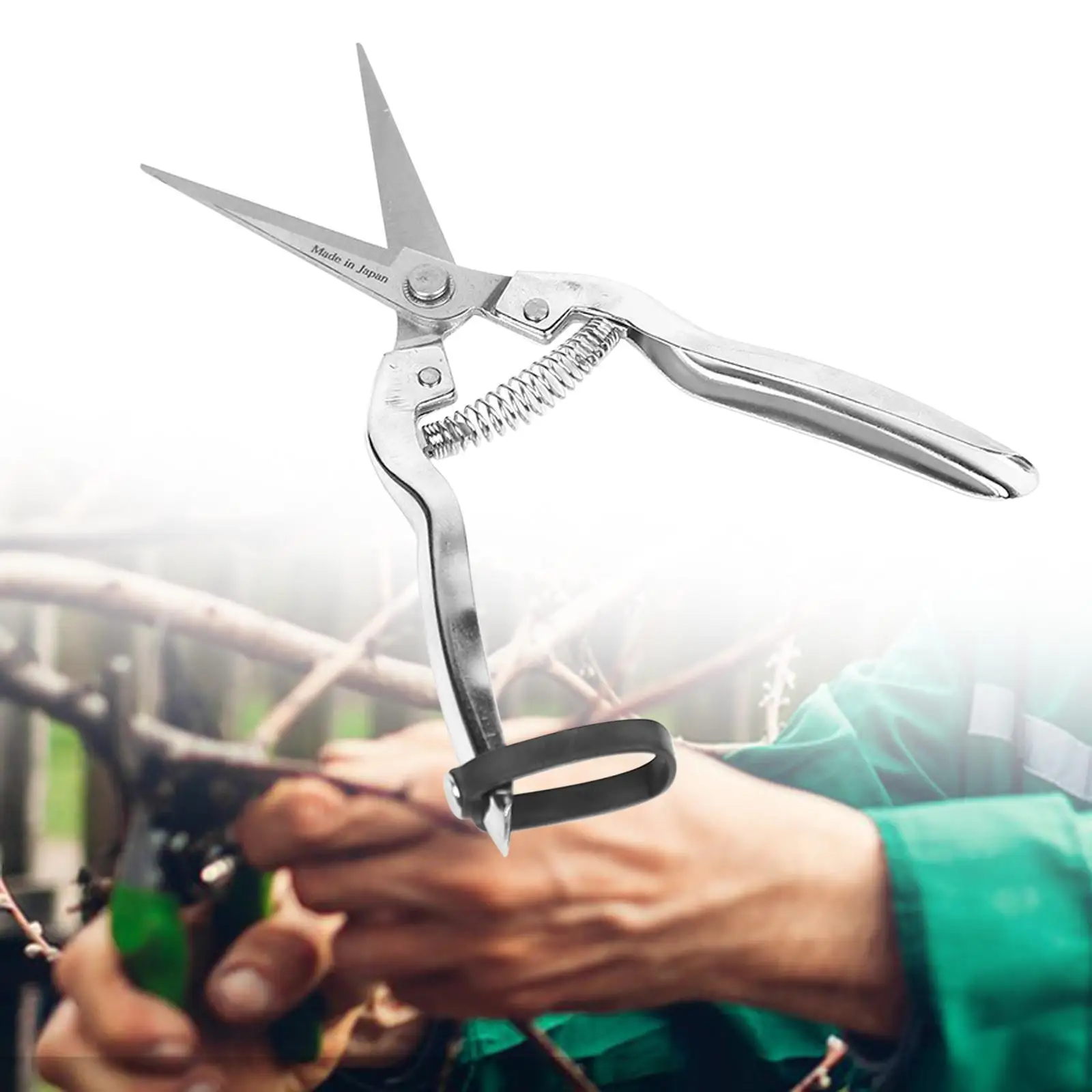 정원 가지 치기 전단 손 정리기 인체 공학적 그립 스테인레스 스틸 휴대용 과일 피커 가위 마당 용 원예 가위