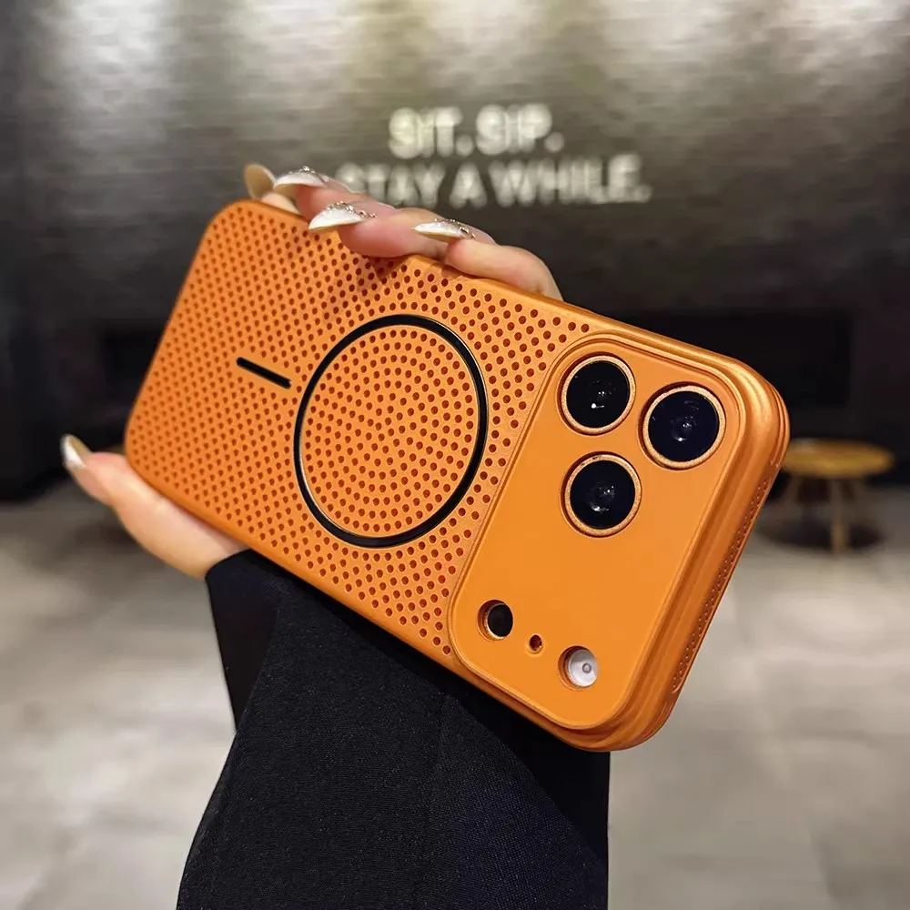 Aluminum Alloy Mesh Magnetic Case with Heat Dissipation and Full Lens Protection