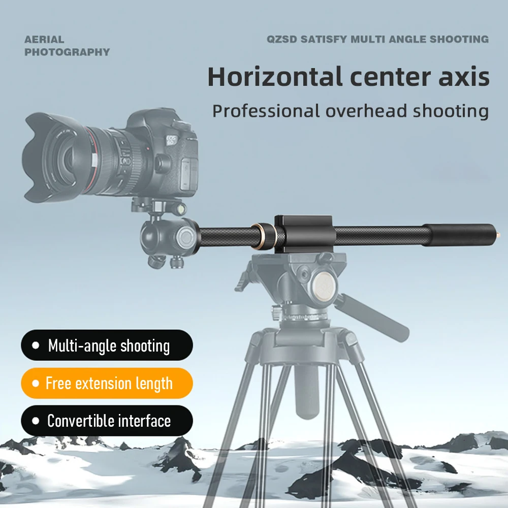 36.6in Tripod Extension Rod Boom Arm 10KG Capacity 2 Sections