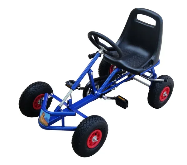 Children Pedal Go Kart Ride On Car Toys for 3 to 8 Years Old, Moves Forward and in Reverse, Ergonomic Adjustable Bucket Seat