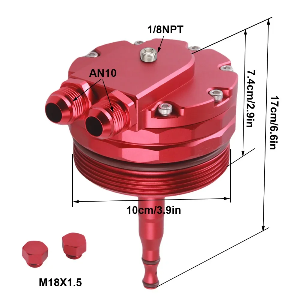 Engine oil cooler adapter Oil filter cover cap BMW E46 E36 E39 E60 E61 323i 328i 325i 330i 525i 528i 530i M52 M54