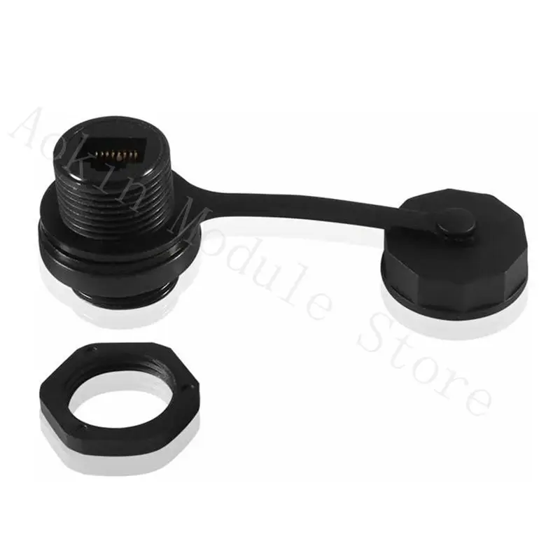 Screw Lock Rj45 Panel Mount Waterproof Connector 8P8C Waterproof Ethernet Connector