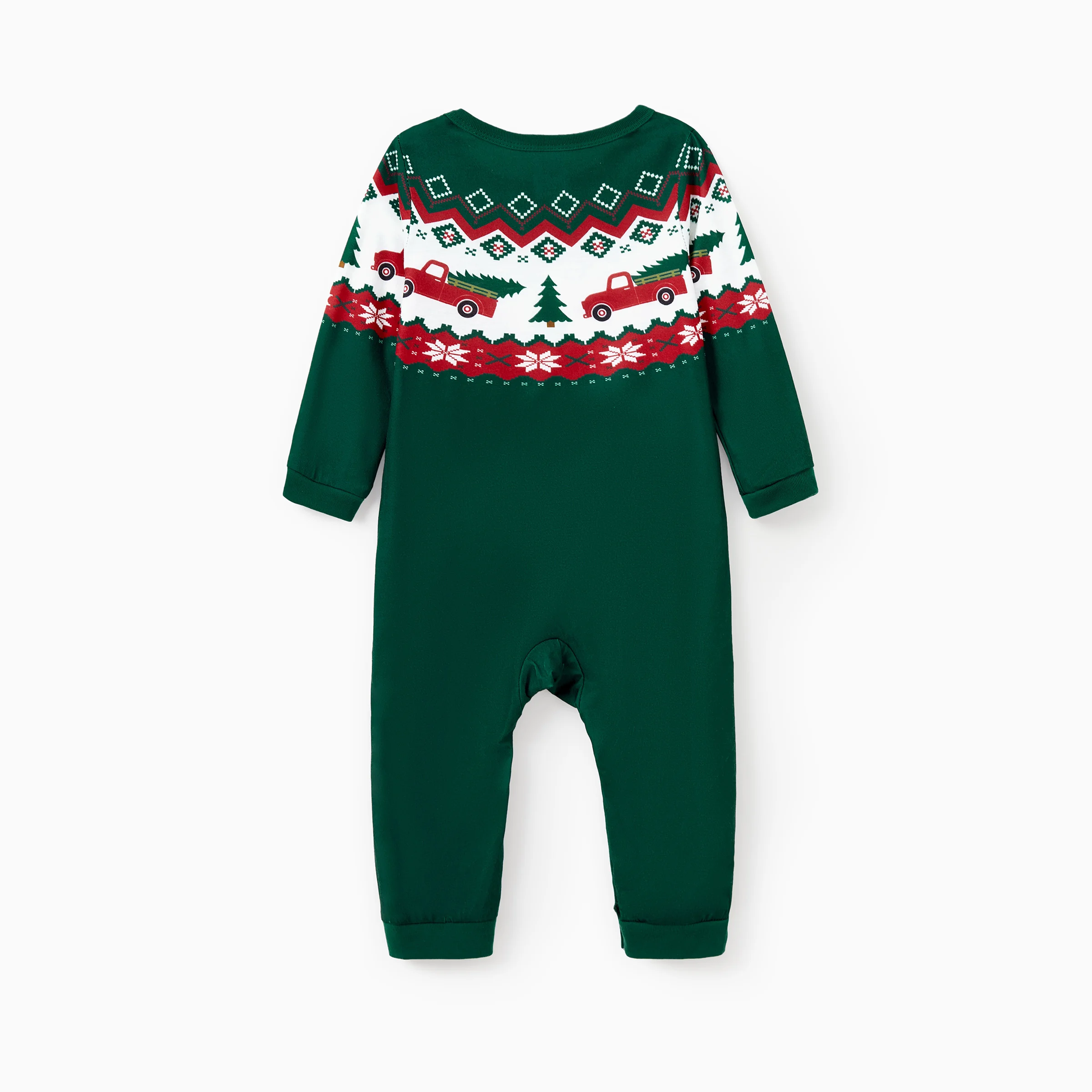 thumbnail image 5 of Conjunto de pijama de árbol de Navidad verde de PatPat, conjunto de ropa familiar a juego, mangas largas, 5 of 5